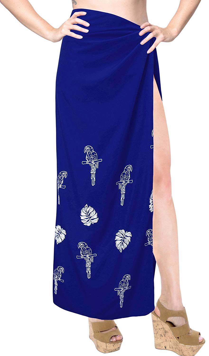 la-leela-women-beachwear-bikini-cover-up-swimwear-wrap-solid-5-plus-size