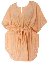 Load image into Gallery viewer, LA LEELA Rayon Solid 01 Women&#39;s Kaftan Kimono Nightgown Dress Beachwear Cover up