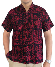 Load image into Gallery viewer, la-leela-shirt-casual-button-down-short-sleeve-beach-shirt-men-pocket-batik-27
