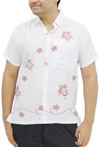 LA LEELA Men's Aloha Hawaiian Shirt Short Sleeve Button Down Casual Beach Party