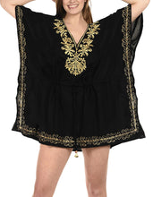 Load image into Gallery viewer, la-leela-bikini-coverup-dress-swim-beach-wear-caftan-swimsuit-women-embroidered