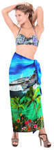 Load image into Gallery viewer, la-leela-womens-bikini-wrap-cover-up-swimsuit-dress-sarong-digital-plus-size