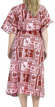 Load image into Gallery viewer, LA LEELA Cotton Women&#39;s Kaftan Kimono Summer Beachwear Cover up Dress