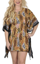 Load image into Gallery viewer, la-leela-soft-fabric-printed-vacation-women-cover-up-osfm-8-14-m-l-brown_2258