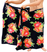 Load image into Gallery viewer, LA LEELA Beach Wear Mens Sarong Pareo Wrap Cover upss Bathing Suit Beach Towel Swimming
