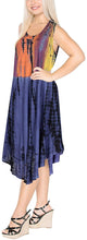 Load image into Gallery viewer, la-leela-womens-sleeveless-loose-casual-swing-beach-sundresses-kaftan-cover-up-rayon-tie-dye-h