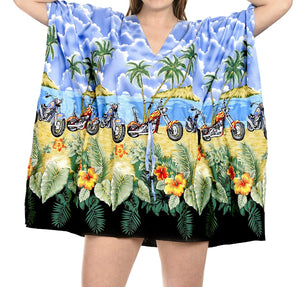 LA LEELA Cover up Beach Bikini Swimwear Swimsuit Kaftan Dress Women Printed