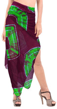 Load image into Gallery viewer, LA LEELA Women Bikini Cover up Wrap Swimwear Sarong Satin_Stripe ONE Size