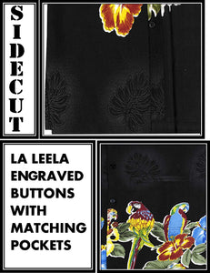 LA LEELA Shirt Casual Button Down Short Sleeve Beach Shirt Men Aloha Pocket 165