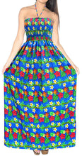 Load image into Gallery viewer, la-leela-3-in-1-vintage-floral-halter-neck-dress-long-maxi-beach-skirt-women