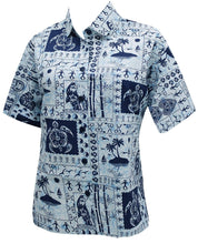 Load image into Gallery viewer, LA LEELA Women Beach Blouse Button Down Relax Camp Casual Shirt Funky Prints