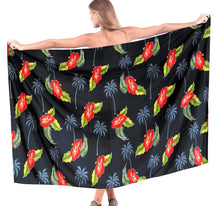 Load image into Gallery viewer, LA LEELA Women&#39;s Beachwear Bathing Sarong Bikini Cover up Wrap Dress 2 Plus Size