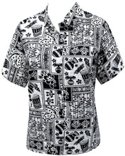 Load image into Gallery viewer, LA LEELA Women Beach Blouse Button Down Relax Camp Casual Shirt Funky Prints
