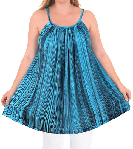 La Leela Beachwear Plus Size Lounger Light tunic Tops Bikini Cover ups Green