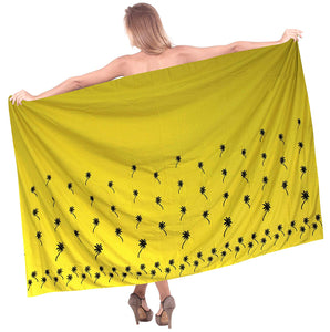 LA LEELA Women's Bikini Wrap Cover up Swimsuit Dress Sarong Solid ONE Size