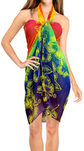 Load image into Gallery viewer, LA LEELA Women Beachwear Bikini Wrap Cover up Swimsuit Dress Sarong 30 ONE Size