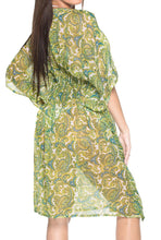 Load image into Gallery viewer, la-leela-coverup-beach-bikini-swimwear-swimsuit-kimono-dresses-women-printed