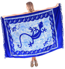 Load image into Gallery viewer, la-leela-soft-light-cover-up-bathing-wrap-sarong-printed-72x42-royal-blue_2505