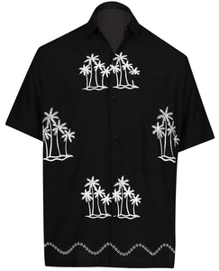 LA LEELA Men's Aloha Hawaiian Shirt Short Sleeve Button Down Casual Beach Party