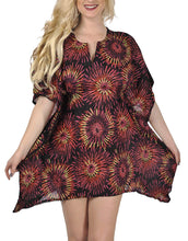 Load image into Gallery viewer, la-leela-cotton-printed-loose-blouse-cover-up-osfm-8-14-m-l-multicolor_1586