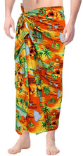 Load image into Gallery viewer, Beach Wear Mens Sarong Pareo Wrap Cover ups Bathing Suit Bamboo Towel Swimwear