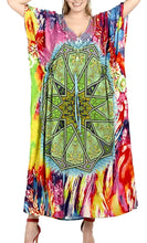 Load image into Gallery viewer, LA LEELA Digital Women&#39;s Kaftan Kimono Nightgown Beachwear Cover up Dress