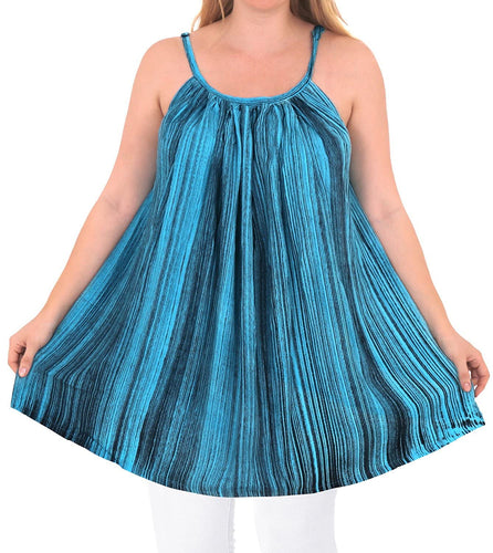 La Leela Beachwear Loose Fit Plus Size Loose Blouse Tunic Top Casual  14 - 16W