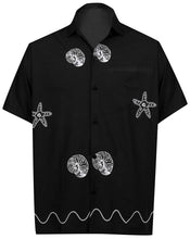 Load image into Gallery viewer, LA LEELA Shirt Casual Button Down Short Sleeve Beach Shirt Men Embroidered 179