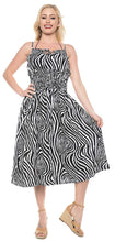 Load image into Gallery viewer, la-leela-soft-printed-beach-halter-dresses-long-digital-black-736-one-size