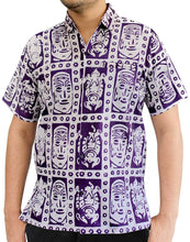 Load image into Gallery viewer, la-leela-shirt-casual-button-down-short-sleeve-beach-shirt-men-embroidered-8