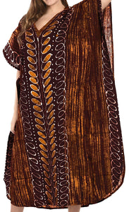 Women's Beachwear MAXI Dress COTTON Batik Swimwear Evening Dress LONG KAFTAN