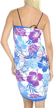 Load image into Gallery viewer, la-leela-soft-light-scarf-dress-bikini-wrap-sarong-printed-72x42-purple_5616