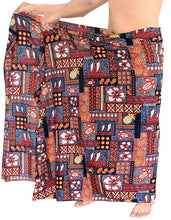 Load image into Gallery viewer, LA LEELA Beach Wear Mens Sarong Pareo Wrap Cover upss Bathing Suit Beach Towel Swimming