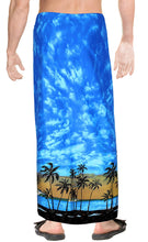 Load image into Gallery viewer, LA LEELA Beach Wear Mens Sarong Pareo Wrap Cover ups Bathing Suit Swimsuit Beach Towel