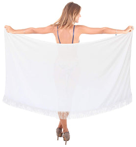 LA LEELA Womens Beach Swimsuit Cover Up Sarong Swimwear Cover-Up Wrap Skirt Plus Size Large Maxi BJ
