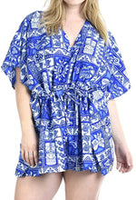 Load image into Gallery viewer, la-leela-womens-bikini-cover-up-dress-swim-beach-wear-caftan-swimsuit-printed