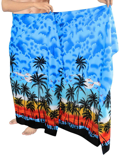 LA LEELA Swimwear Bathing Suit Cover ups Mens Sarong Wrap Pareo Swimsuit Beachwear Towel