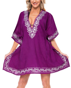 la-leela-swimsuit-beach-wear-embroidery-bikini-cover-up-women-summer-dress