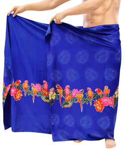 Vintage Casual Aloha Beachwear Wrap Swimwear/Sleepwear Pareo Likre Mens Sarong