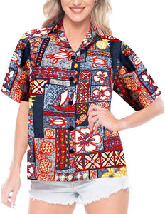 Women Hawaiian Shirt Beach Top Blouses Tank Aloha Casual Holiday Daily wear