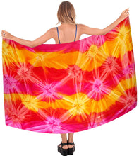 Load image into Gallery viewer, LA LEELA Swimsuit Cover-Up Sarong Beach Wrap Skirt Hawaiian Sarongs for Women Plus Size Short Half Mini I