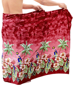 Vintage Casual Aloha Beachwear Wrap Swimwear/Sleepwear Pareo Likre Mens Sarong
