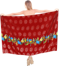 Load image into Gallery viewer, LA LEELA Women&#39;s Swimsuit Cover Up Sarong Bikini Swimwear Beach Cover-Ups Wrap Skirt Large Maxi ZM