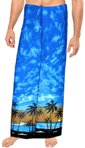 LA LEELA Beach Wear Mens Sarong Pareo Wrap Cover ups Bathing Suit Swimsuit Beach Towel