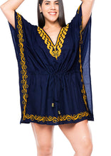 Load image into Gallery viewer, la-leela-bikini-coverup-dress-swim-beach-wear-caftan-swimsuit-women-embroidered