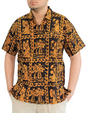 Load image into Gallery viewer, la-leela-shirt-casual-button-down-short-sleeve-beach-shirt-men-pocket-batik-1