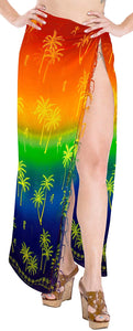 LA LEELA Women Beach Bikini Sarong Cover up Wrap Skirt Dress Printed 22 ONE Size