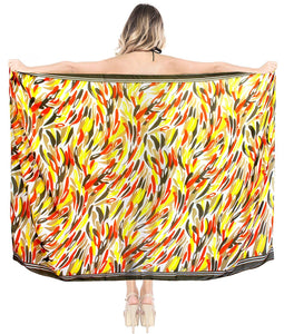 LA LEELA Women Beachwear Bikini Wrap Cover up Swimsuit Dress Sarong 30 ONE Size
