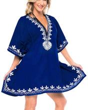 Load image into Gallery viewer, la-leela-swimsuit-beach-wear-embroidery-bikini-cover-up-women-summer-dress