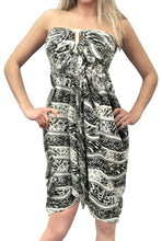 Load image into Gallery viewer, la-leela-soft-light-resort-scarf-deal-dress-sarong-printed-72x42-black_5599
